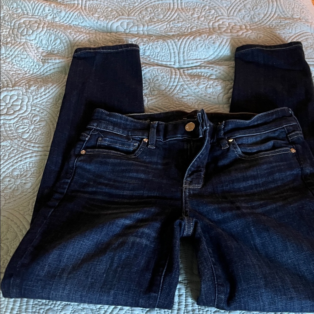 White House Black Market Deep Indigo Skinny Jeans